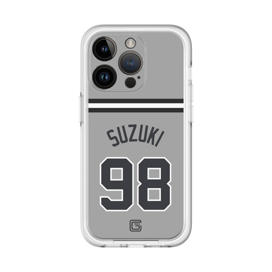 スリムプロテクションプレミアムケース［ 読売ジャイアンツ - #98 SUZUKI -ビジター ］