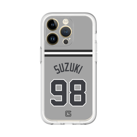 スリムプロテクションプレミアムケース［ 読売ジャイアンツ - #98 SUZUKI -ビジター ］