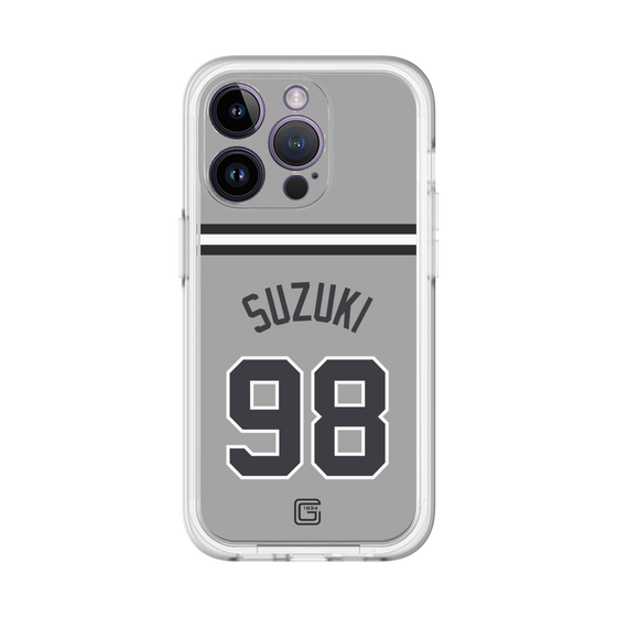 スリムプロテクションプレミアムケース［ 読売ジャイアンツ - #98 SUZUKI -ビジター ］