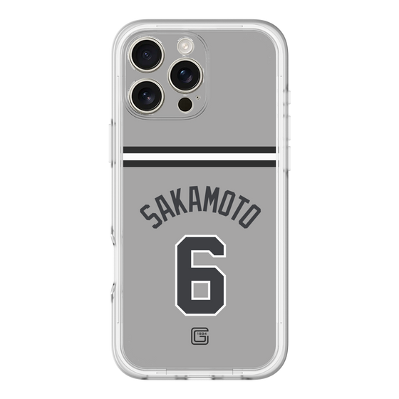 スリムプロテクションプレミアムケース［ 読売ジャイアンツ - #6 SAKAMOTO - ビジター ］