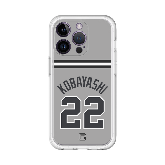スリムプロテクションプレミアムケース［ 読売ジャイアンツ - #22 KOBAYASHI - ビジター ］