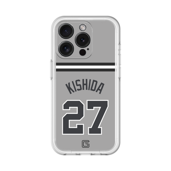 スリムプロテクションプレミアムケース［ 読売ジャイアンツ - #27 KISHIDA - ビジター ］