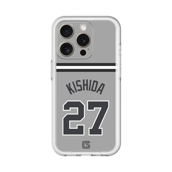 スリムプロテクションプレミアムケース［ 読売ジャイアンツ - #27 KISHIDA - ビジター ］