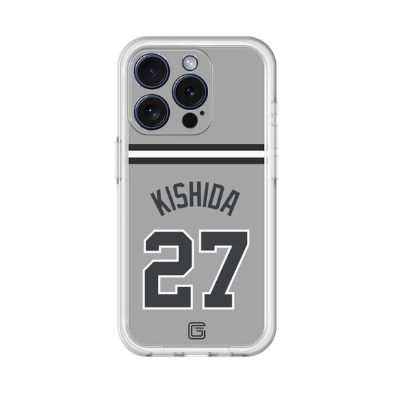 スリムプロテクションプレミアムケース［ 読売ジャイアンツ - #27 KISHIDA - ビジター ］