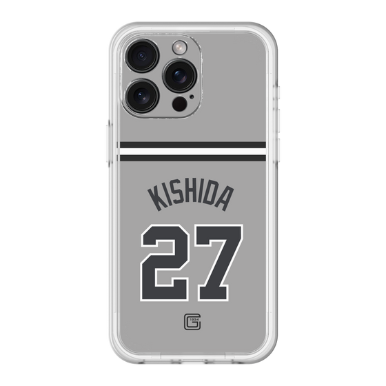 スリムプロテクションプレミアムケース［ 読売ジャイアンツ - #27 KISHIDA - ビジター ］