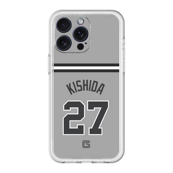 スリムプロテクションプレミアムケース［ 読売ジャイアンツ - #27 KISHIDA - ビジター ］