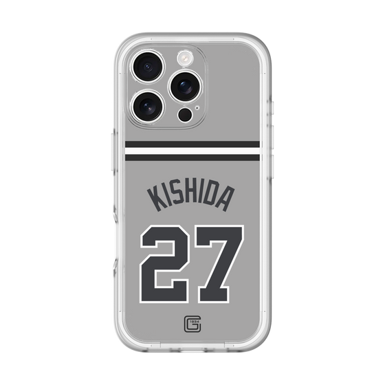 スリムプロテクションプレミアムケース［ 読売ジャイアンツ - #27 KISHIDA - ビジター ］