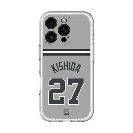 スリムプロテクションプレミアムケース［ 読売ジャイアンツ - #27 KISHIDA - ビジター ］