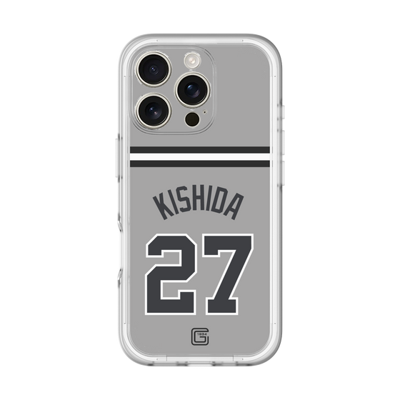 スリムプロテクションプレミアムケース［ 読売ジャイアンツ - #27 KISHIDA - ビジター ］