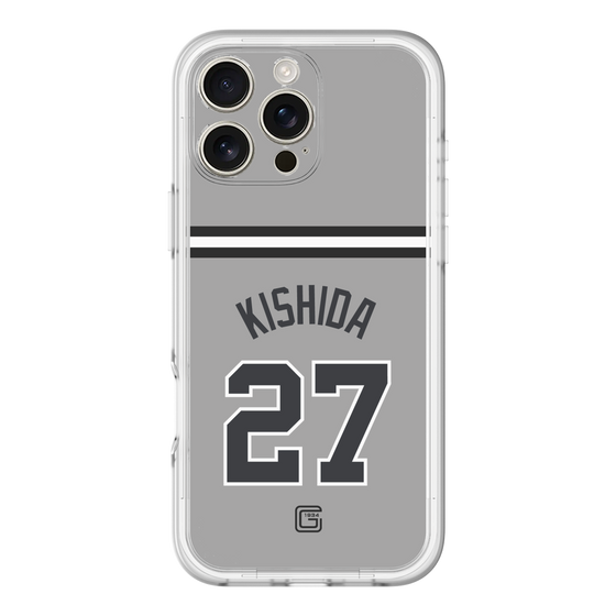 スリムプロテクションプレミアムケース［ 読売ジャイアンツ - #27 KISHIDA - ビジター ］
