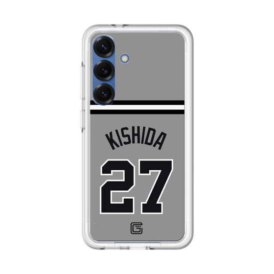 スリムプロテクションプレミアムケース［ 読売ジャイアンツ - #27 KISHIDA - ビジター ］