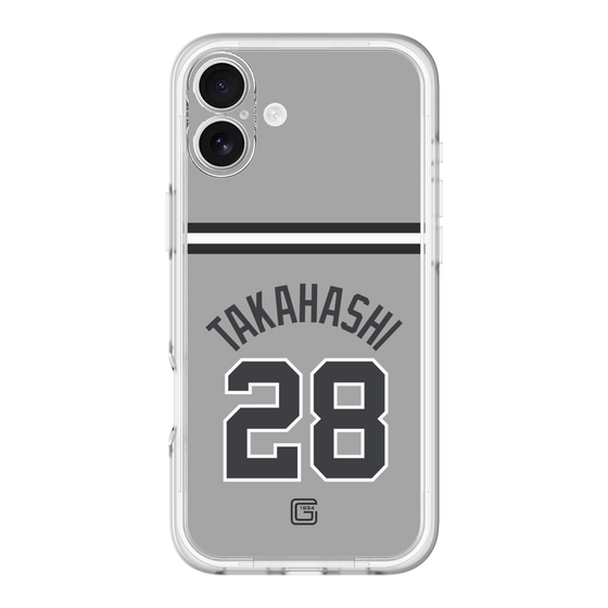 スリムプロテクションプレミアムケース［ 読売ジャイアンツ - #28 TAKAHASHI - ビジター ］