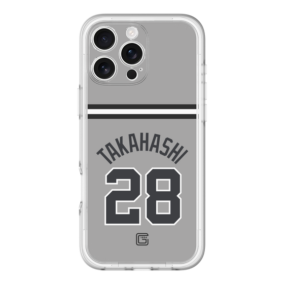 スリムプロテクションプレミアムケース［ 読売ジャイアンツ - #28 TAKAHASHI - ビジター ］