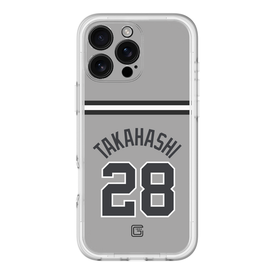 スリムプロテクションプレミアムケース［ 読売ジャイアンツ - #28 TAKAHASHI - ビジター ］