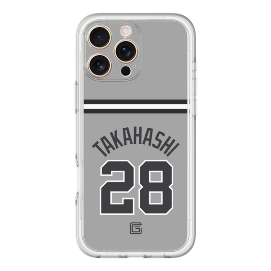 スリムプロテクションプレミアムケース［ 読売ジャイアンツ - #28 TAKAHASHI - ビジター ］
