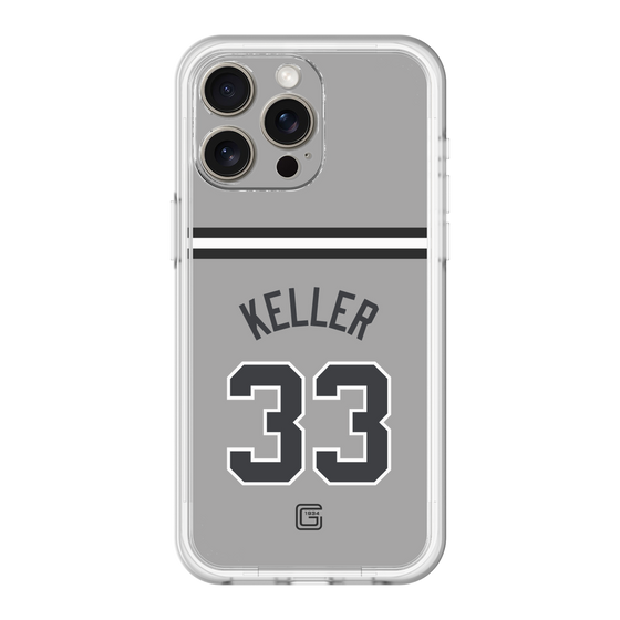 スリムプロテクションプレミアムケース［ 読売ジャイアンツ - #33 KELLER - ビジター ］