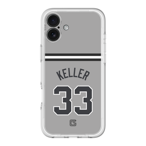 スリムプロテクションプレミアムケース［ 読売ジャイアンツ - #33 KELLER - ビジター ］