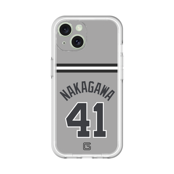 スリムプロテクションプレミアムケース［ 読売ジャイアンツ - #41 NAKAGAWA - ビジター ］