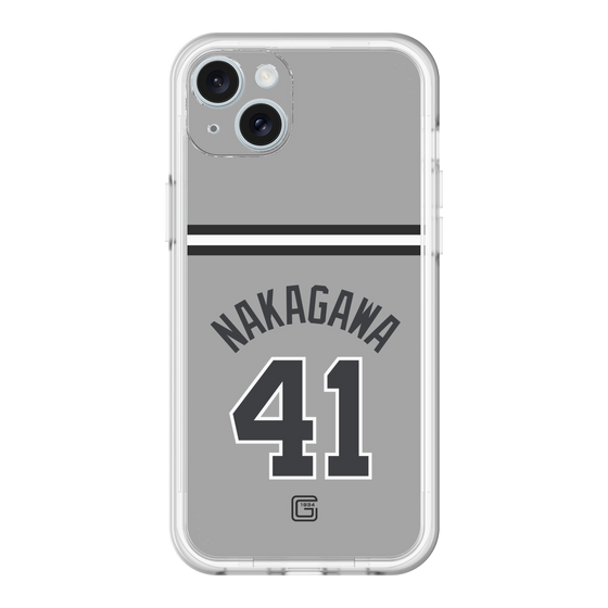 スリムプロテクションプレミアムケース［ 読売ジャイアンツ - #41 NAKAGAWA - ビジター ］