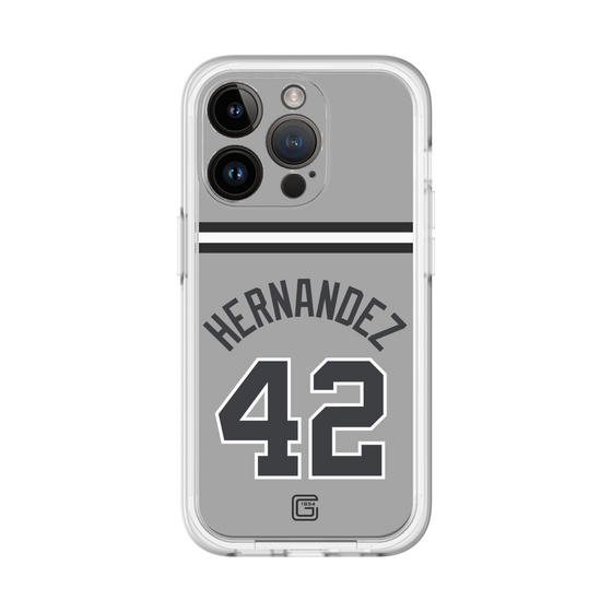 スリムプロテクションプレミアムケース［ 読売ジャイアンツ - #42 HERNANDEZ - ビジター ］