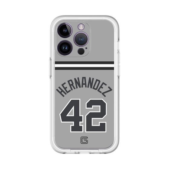 スリムプロテクションプレミアムケース［ 読売ジャイアンツ - #42 HERNANDEZ - ビジター ］