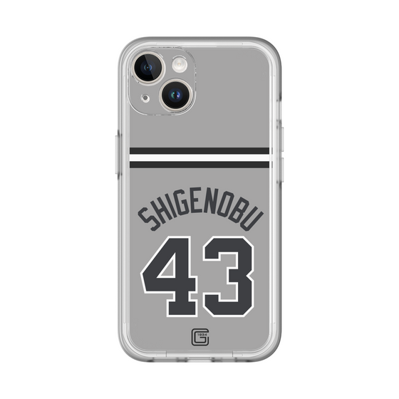 スリムプロテクションプレミアムケース［ 読売ジャイアンツ - #43 SHIGENOBU - ビジター ］