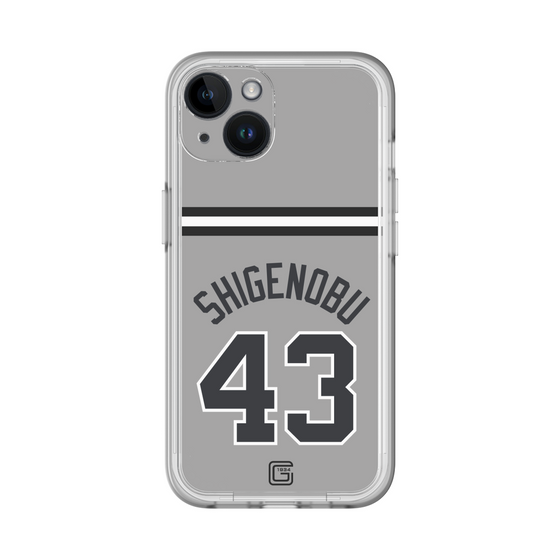 スリムプロテクションプレミアムケース［ 読売ジャイアンツ - #43 SHIGENOBU - ビジター ］