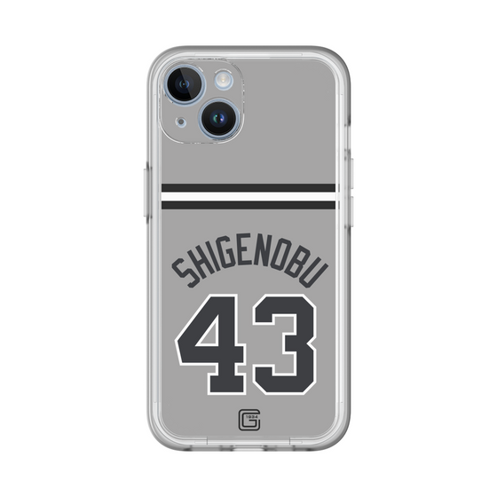 スリムプロテクションプレミアムケース［ 読売ジャイアンツ - #43 SHIGENOBU - ビジター ］