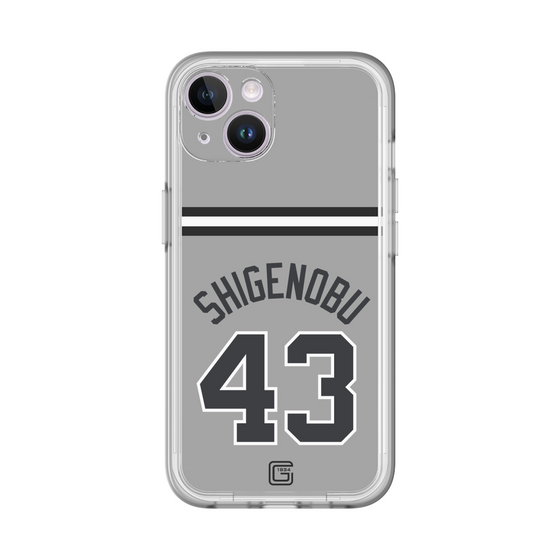 スリムプロテクションプレミアムケース［ 読売ジャイアンツ - #43 SHIGENOBU - ビジター ］