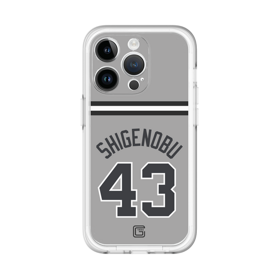 スリムプロテクションプレミアムケース［ 読売ジャイアンツ - #43 SHIGENOBU - ビジター ］