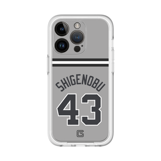 スリムプロテクションプレミアムケース［ 読売ジャイアンツ - #43 SHIGENOBU - ビジター ］