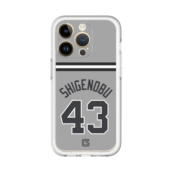 スリムプロテクションプレミアムケース［ 読売ジャイアンツ - #43 SHIGENOBU - ビジター ］