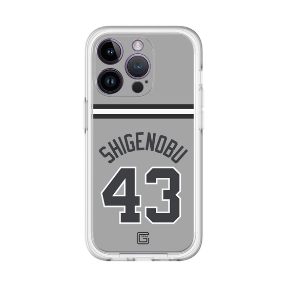 スリムプロテクションプレミアムケース［ 読売ジャイアンツ - #43 SHIGENOBU - ビジター ］