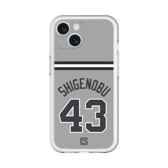 スリムプロテクションプレミアムケース［ 読売ジャイアンツ - #43 SHIGENOBU - ビジター ］