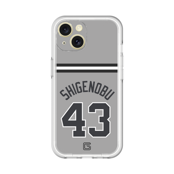 スリムプロテクションプレミアムケース［ 読売ジャイアンツ - #43 SHIGENOBU - ビジター ］