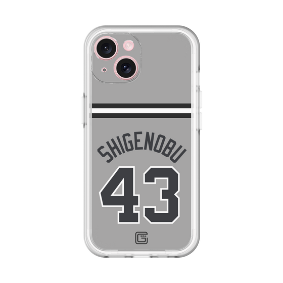 スリムプロテクションプレミアムケース［ 読売ジャイアンツ - #43 SHIGENOBU - ビジター ］