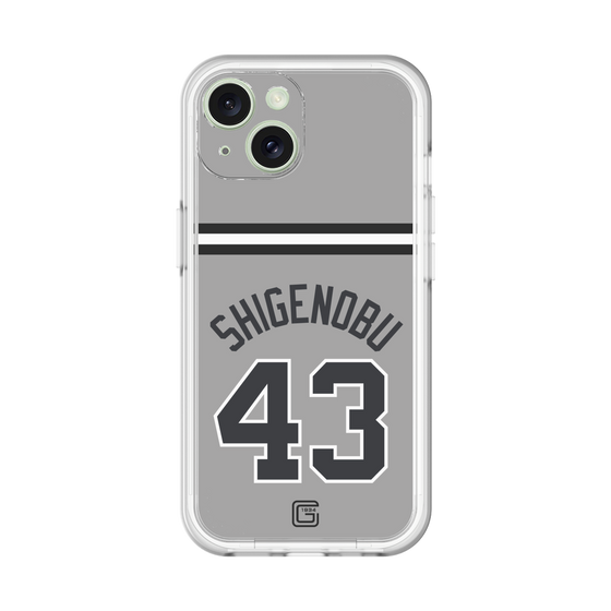 スリムプロテクションプレミアムケース［ 読売ジャイアンツ - #43 SHIGENOBU - ビジター ］