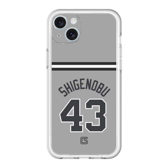 スリムプロテクションプレミアムケース［ 読売ジャイアンツ - #43 SHIGENOBU - ビジター ］