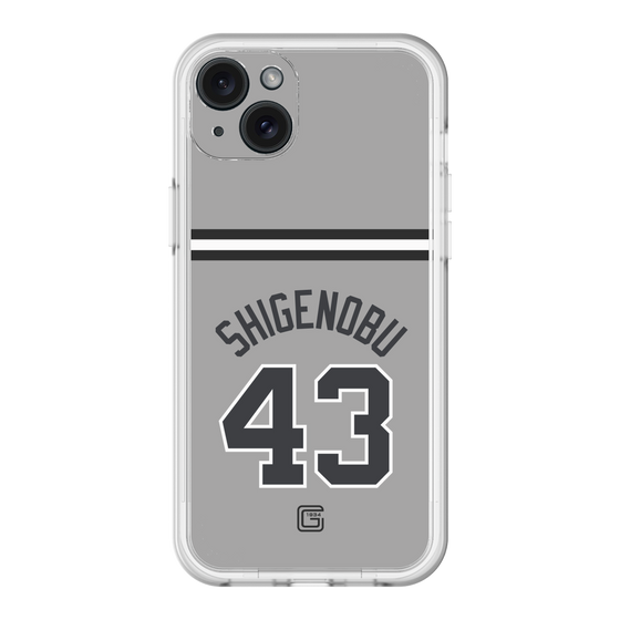 スリムプロテクションプレミアムケース［ 読売ジャイアンツ - #43 SHIGENOBU - ビジター ］