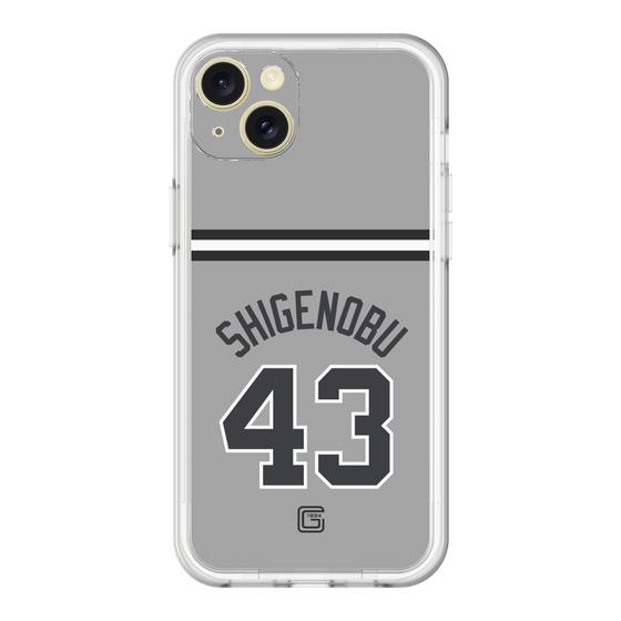スリムプロテクションプレミアムケース［ 読売ジャイアンツ - #43 SHIGENOBU - ビジター ］