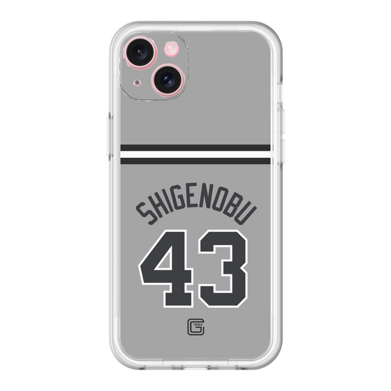 スリムプロテクションプレミアムケース［ 読売ジャイアンツ - #43 SHIGENOBU - ビジター ］