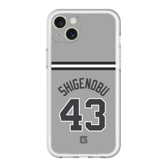 スリムプロテクションプレミアムケース［ 読売ジャイアンツ - #43 SHIGENOBU - ビジター ］