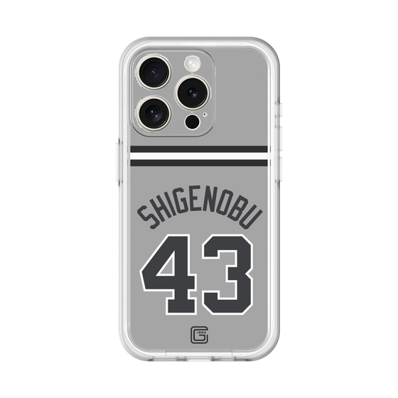 スリムプロテクションプレミアムケース［ 読売ジャイアンツ - #43 SHIGENOBU - ビジター ］