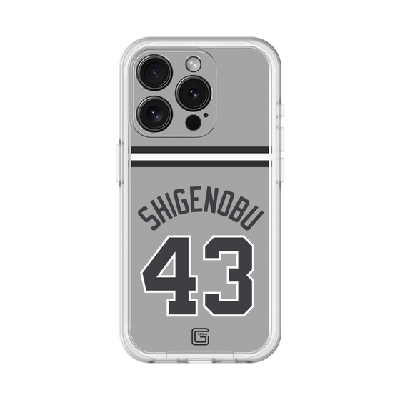 スリムプロテクションプレミアムケース［ 読売ジャイアンツ - #43 SHIGENOBU - ビジター ］