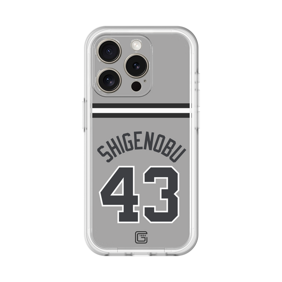 スリムプロテクションプレミアムケース［ 読売ジャイアンツ - #43 SHIGENOBU - ビジター ］