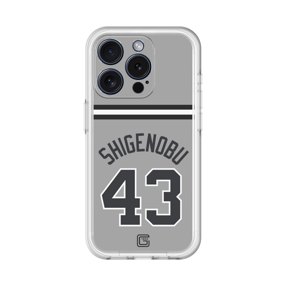 スリムプロテクションプレミアムケース［ 読売ジャイアンツ - #43 SHIGENOBU - ビジター ］