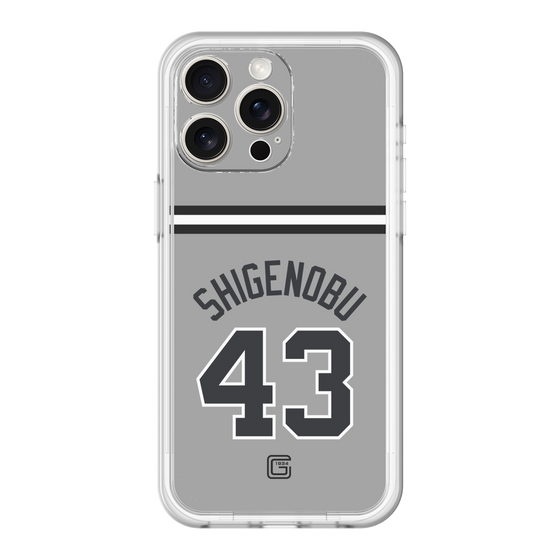 スリムプロテクションプレミアムケース［ 読売ジャイアンツ - #43 SHIGENOBU - ビジター ］