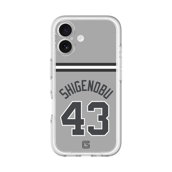スリムプロテクションプレミアムケース［ 読売ジャイアンツ - #43 SHIGENOBU - ビジター ］