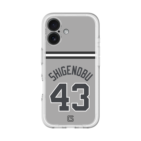 スリムプロテクションプレミアムケース［ 読売ジャイアンツ - #43 SHIGENOBU - ビジター ］