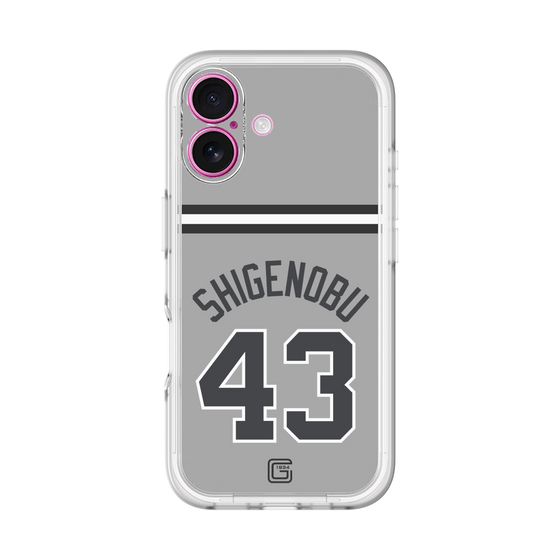 スリムプロテクションプレミアムケース［ 読売ジャイアンツ - #43 SHIGENOBU - ビジター ］